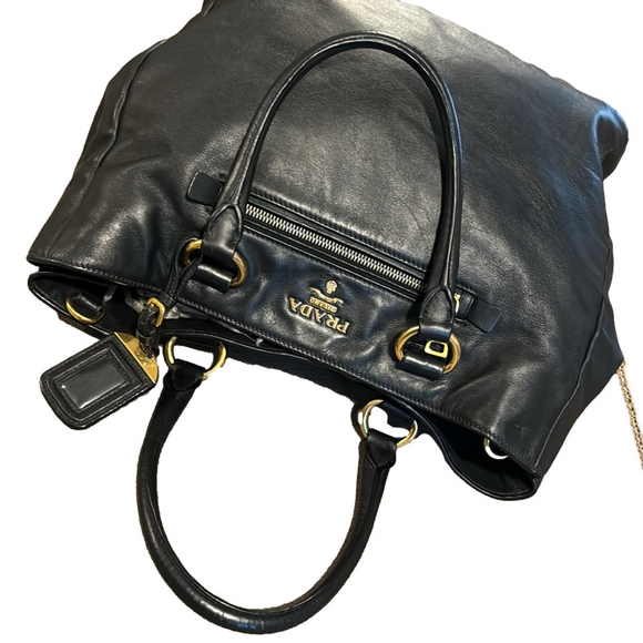 PRADA SOFT CALF TOTE & SHOULDER BAG - Picture 11 of 16